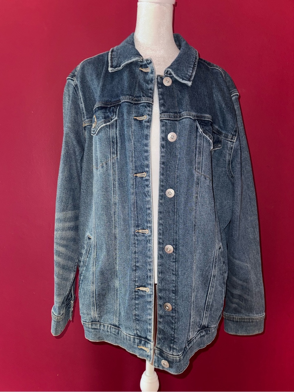Style & Co. Washed Blue Denim Jacket for Women